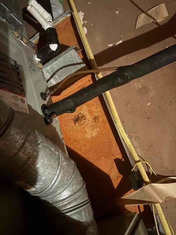 Responded to complaint of condensation dripping from three supply vents with visible mold growth and rust formation. Upon inspection, found HVAC evaporator coil heavily contaminated with dust, debris, and lint accumulation, restricting airflow and causing excessive temperature differential. Internal humidity sensor confirmed elevated indoor humidity levels consistently reading 60-70%. Documented system condition with photos showing neglected maintenance and inadequate air circulation contributing to condensation issues. Recommended thorough coil cleaning, duct inspection, and humidity control measures to resolve moisture problems and prevent further mold growth and vent deterioration.
