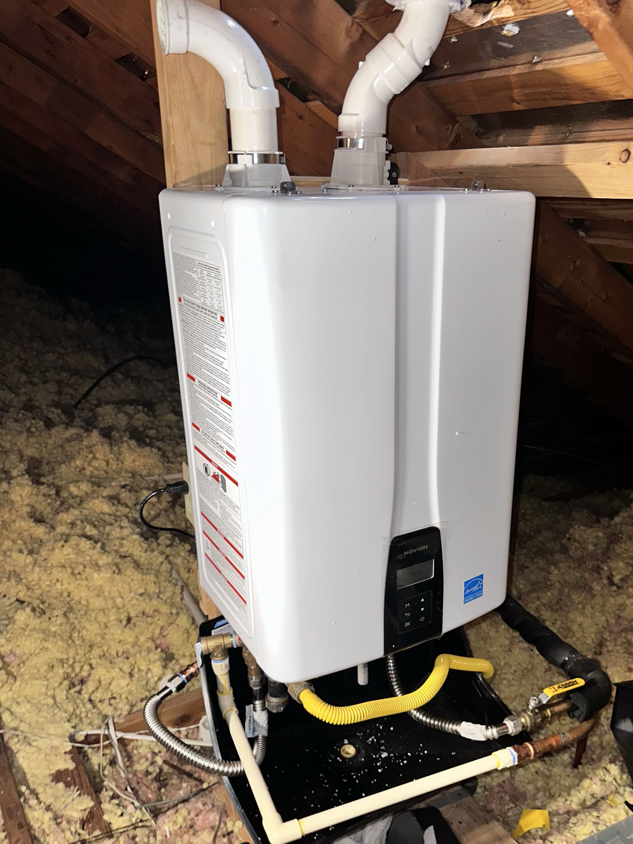 Customer called us out having tankless issues and wanted to get it replaced. We provided options on replacement and quickly got him taken care of with a new Navien Tankless unit and restored hot water back to his home in time for the weekend!  #CALLTIDETURNERSNOW 