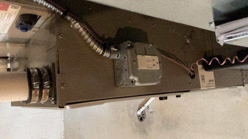 Responded to no-heat call for furnace system that was failing to fire. Diagnosed ignition failure on gas furnace unit and completed repairs under warranty coverage. Performed scheduled preventative maintenance on multi-piece HVAC system including gas furnace, air conditioning unit, and hot water tank. Addressed recurring thermostat issue previously serviced by same technician. AC maintenance rescheduled for warmer weather to allow proper system evaluation. All heating equipment restored to normal operation and tested for proper cycling.