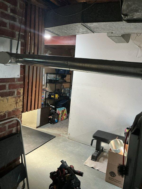 Successfully installed whole-home humidifier unit integrated with existing HVAC system in basement location. Equipment was properly mounted, connected to ductwork with appropriate metallic transitions, and wired to air handler for coordinated operation. System was tested for proper functionality and water supply connections were verified leak-free upon completion.