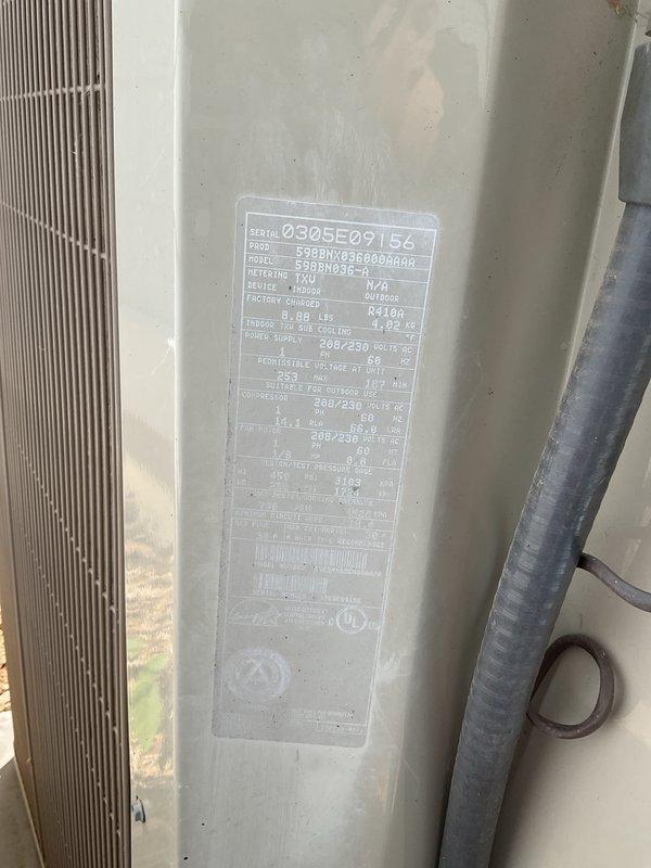 Completed scheduled air conditioning tune-up and maintenance on outdoor condenser unit. Performed comprehensive system inspection, verified R410a refrigerant charge, cleaned condenser coils, checked electrical connections at 208/230V specifications, and confirmed proper operation of all components. Unit operating efficiently with no deficiencies noted; system ready for cooling season.