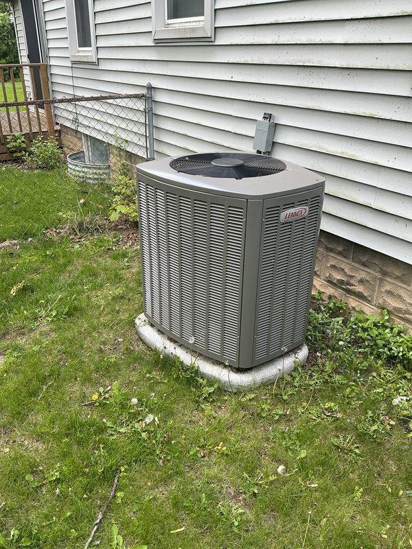 Completed comprehensive preventive maintenance on multi-system HVAC equipment including gas furnace and air conditioning unit. Both units appear to be recently installed and in excellent condition. Performed standard tune-up procedures on the residential gas furnace, inspecting internal components, electrical connections, burner assembly, and heat exchanger. Conducted outdoor air conditioning system tune-up on Lennox condensing unit, verifying refrigerant levels, electrical connections, and overall operational performance. All systems operating within manufacturer specifications with no deficiencies noted.