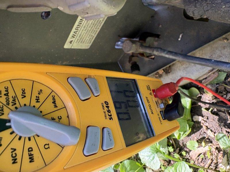 Completed scheduled maintenance tune-up on residential HVAC system and replaced defective 45/5 dual run capacitor as a follow-up repair from previous service visit. Retrieved replacement capacitor from parts department and installed new component with proper electrical connections verified using digital multimeter. System tested and confirmed operational with all electrical readings within manufacturer specifications.