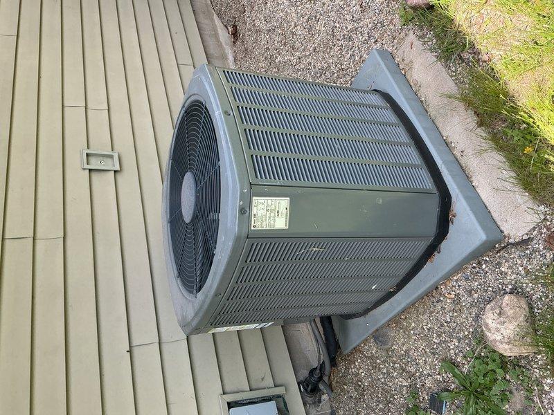 Performed comprehensive AC tune-up on residential condensing unit at apartment property. Completed routine maintenance including inspection of electrical components, capacitor testing, refrigerant line assessment, and verification of proper unit operation. System found to be functioning within normal parameters with all components operational.