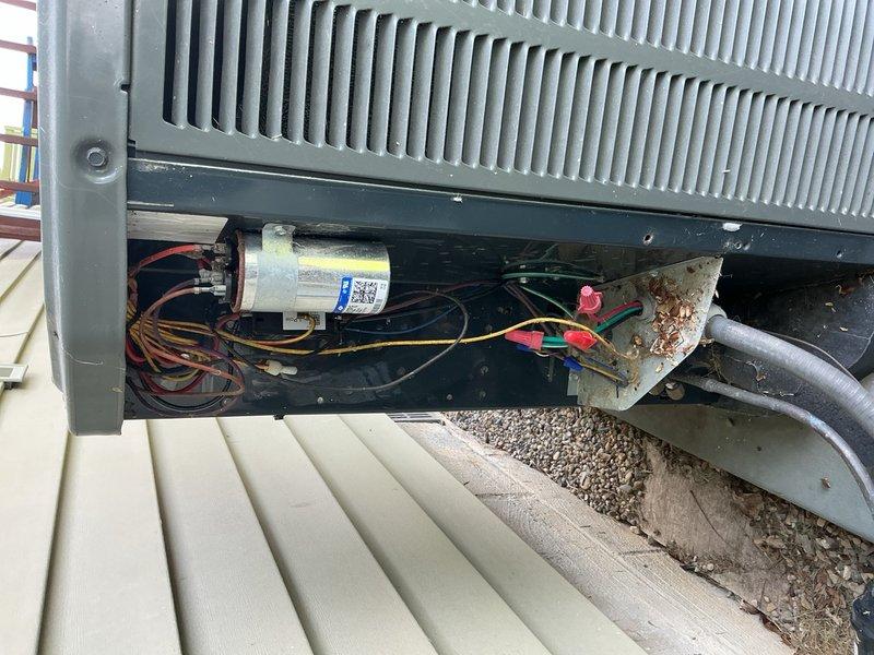 Performed comprehensive AC tune-up on residential condensing unit at apartment property. Completed routine maintenance including inspection of electrical components, capacitor testing, refrigerant line assessment, and verification of proper unit operation. System found to be functioning within normal parameters with all components operational.