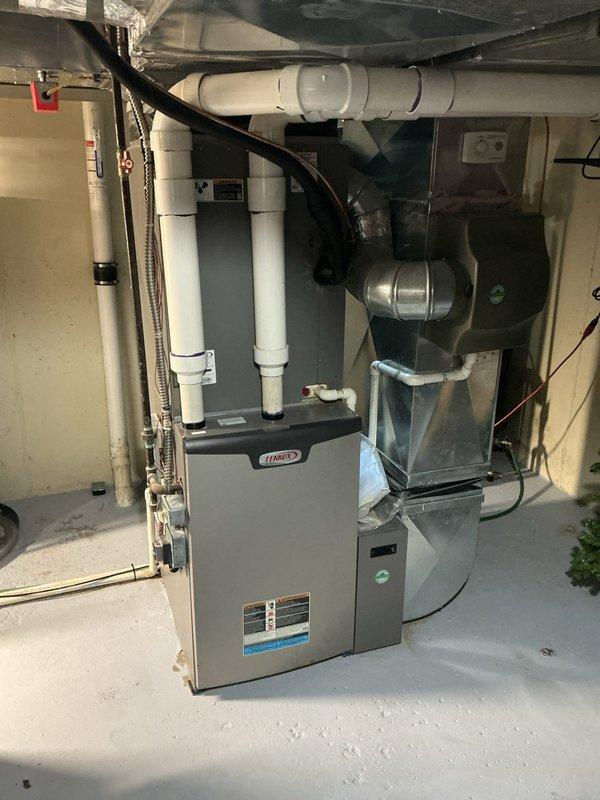 Responded to no-heat complaint on Lennox furnace unit. Previous service company unable to diagnose issue. Upon arrival, confirmed furnace motor operation but verified no heat output to living space. Performed comprehensive diagnostic evaluation of heating system including inspection of burner assembly, flame sensor, gas valve operation, and heat exchanger. Documented equipment model and serial number information. Identified and resolved issue preventing heat production, restoring full heating functionality to the system.