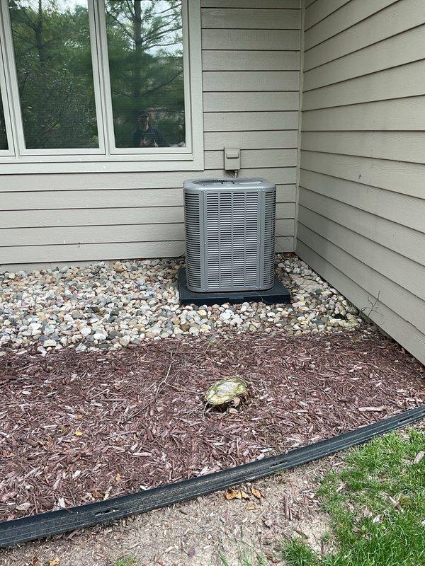 Completed scheduled air conditioning tune-up and preventative maintenance on residential outdoor condensing unit. Performed comprehensive system inspection, verified proper operation of compressor and condenser fan motor, checked refrigerant levels and electrical connections, cleaned condenser coils, and confirmed unit is operating within manufacturer specifications for the cooling season.