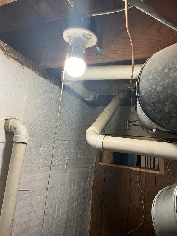Completed full HVAC system installation including new furnace, air conditioner, and humidifier in basement utility space. Successfully performed system start-up procedures, verified all equipment operational parameters, and confirmed proper drainage connections through foundation with appropriate sealing and grommets.