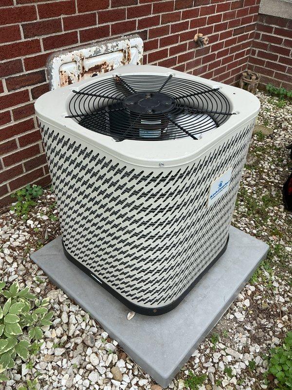 Completed comprehensive air conditioning tune-up and preventative maintenance on outdoor condenser unit. System was inspected, tested, and found to be operating within normal parameters with all components functioning properly for the cooling season.