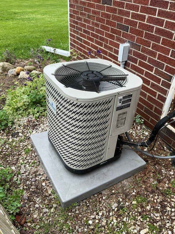 Completed comprehensive air conditioning tune-up and preventative maintenance on outdoor condenser unit. System was inspected, tested, and found to be operating within normal parameters with all components functioning properly for the cooling season.