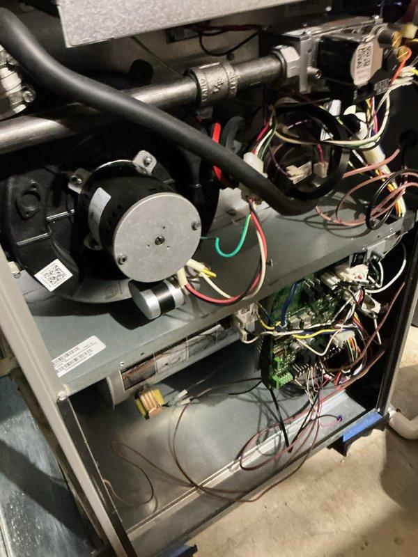 Completed comprehensive multi-system tune-up service on both air conditioning and gas furnace units as part of included maintenance program. Performed standard preventive maintenance procedures on outdoor AC condenser unit, including inspection of electrical components, refrigerant lines, and fan assembly. Conducted thorough inspection and servicing of gas furnace system, examining blower motor assembly, electrical connections, circuit board, gas valve, and all internal components to ensure optimal performance and safety for the upcoming heating season.