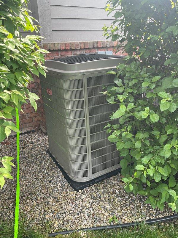 Returned to complete annual air conditioning tuneup that was previously postponed due to inclement weather. Performed comprehensive preventive maintenance on outdoor condenser unit including coil cleaning, refrigerant level verification, electrical component inspection, and airflow assessment. Addressed non-functioning UV light system and restored equipment to proper operating condition.