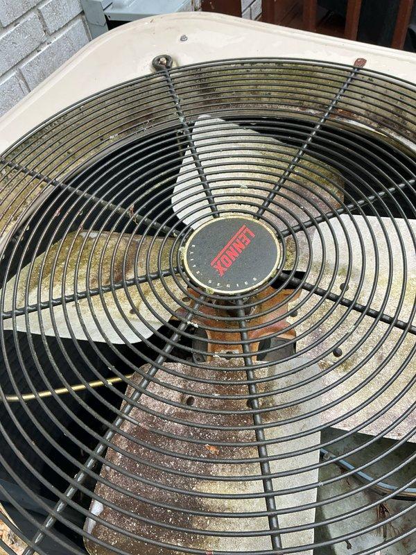 Completed comprehensive tune-up maintenance on multi-system HVAC unit including both heating and air conditioning components. Performed standard preventative maintenance procedures on outdoor condenser unit, inspecting fan assembly, motor operation, and overall system functionality. Unit showed normal weathering consistent with outdoor exposure; all components operating within manufacturer specifications at time of service.