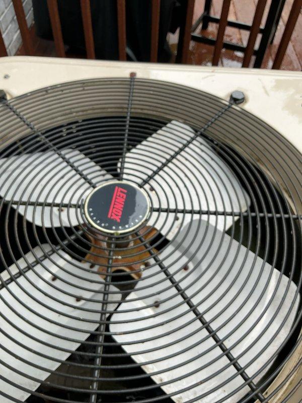 Completed comprehensive tune-up maintenance on multi-system HVAC unit including both heating and air conditioning components. Performed standard preventative maintenance procedures on outdoor condenser unit, inspecting fan assembly, motor operation, and overall system functionality. Unit showed normal weathering consistent with outdoor exposure; all components operating within manufacturer specifications at time of service.
