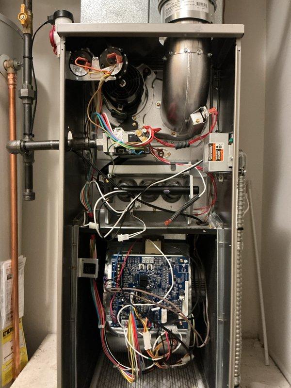 Completed annual maintenance tune-up on Bryant gas furnace installed in 2024. Retrieved improperly sized filter that had fallen into the unit's interior cabinet and demonstrated proper filter installation procedure to homeowner. Performed standard maintenance inspection of all system components including heat exchanger, draft inducer motor, control board, gas connections, and electrical systems, confirming all equipment operating within normal parameters.