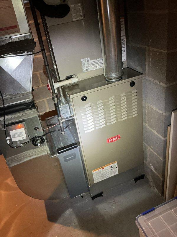 Completed scheduled system start-up for newly installed Bryant gas furnace and air conditioning system. Performed comprehensive operational testing of furnace including ignition sequence, blower motor operation, and safety controls verification. Verified proper airflow through supply ductwork and confirmed all electrical connections to panel were secure and code-compliant. Tested air conditioning system for proper refrigerant charge, confirmed condensate drain line functionality, and ensured all HVAC equipment was operating within manufacturer specifications. System is fully operational and ready for service.