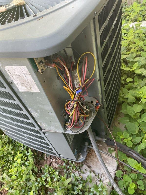 Completed annual tune-up maintenance on a 20-year-old furnace and heat pump system with no reported issues. Performed comprehensive inspection of both units including the outdoor Goodman condenser, verified all electrical connections and components including capacitor and wiring harness, cleaned condenser coils, and confirmed proper system operation. All equipment found to be functioning within normal parameters upon completion of preventive maintenance service.