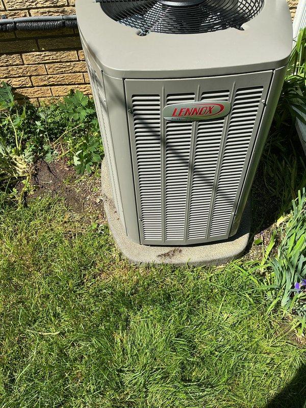 Completed second preventive maintenance tune-up on Lennox outdoor condensing unit as part of post-installation service agreement. Performed comprehensive system inspection, verified proper airflow through condenser coils, checked refrigerant levels and electrical connections, and confirmed unit is operating within manufacturer specifications with no issues identified.