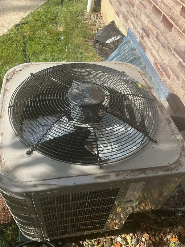 Completed scheduled air conditioning tune-up on Bryant outdoor condenser unit. Performed comprehensive preventive maintenance inspection, verified proper operation of fan motor and compressor, checked refrigerant levels, cleaned condenser coils, and confirmed unit is operating within normal parameters for the cooling season.