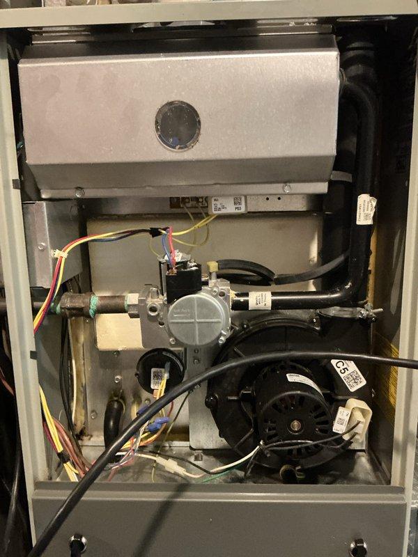 Performed comprehensive tune-up maintenance on two HVAC units. Conducted thorough inspection of all internal components including blower motor assemblies, gas valve systems, electrical connections, heat exchanger sections, and control modules. Verified proper operation of all mechanical and electrical systems, checked wiring connections throughout both units, and confirmed equipment is functioning within manufacturer specifications.