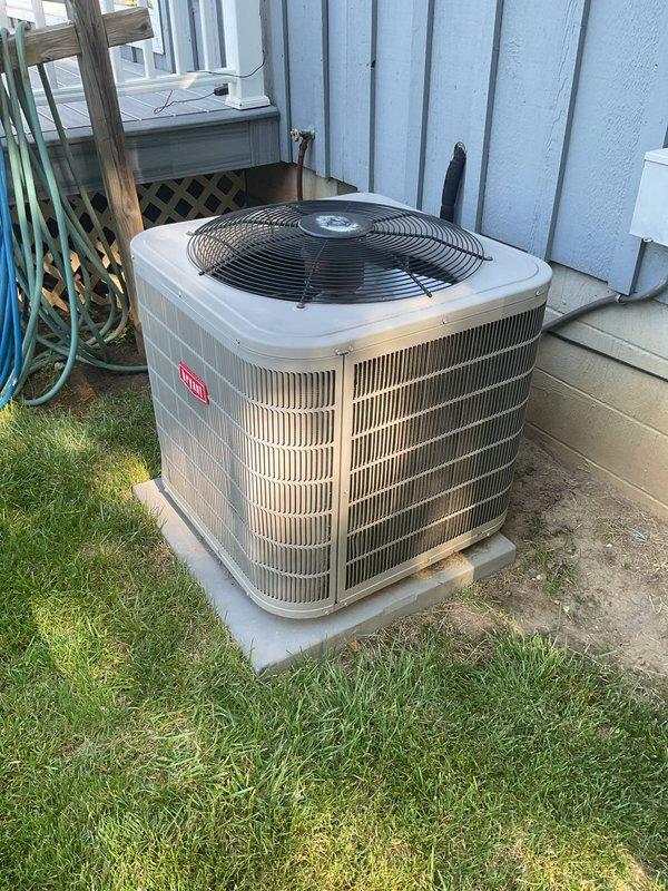 Completed routine maintenance and tune-up on Bryant residential HVAC system including both furnace and air conditioning units. Performed comprehensive inspection of outdoor condenser unit positioned on concrete pad, verified proper operation of compressor and fan motor, cleaned condenser coils, and checked refrigerant levels. Inspected indoor furnace unit in mechanical room, examined heat exchanger, tested blower motor operation, verified proper venting through PVC piping, checked gas connections including flexible gas line, and confirmed all safety controls functioning correctly. Both systems operating within normal parameters with no issues identified during inspection.