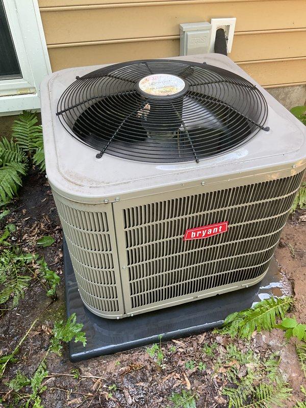 Completed annual preventative maintenance on 8-year-old Bryant air conditioning system and furnace. Performed comprehensive tune-up including inspection of condenser unit, cleaning of components, verification of electrical connections, refrigerant level check, and testing of all system operations. Both units found to be in good working condition with no issues identified; system operating within normal parameters and ready for the cooling season.