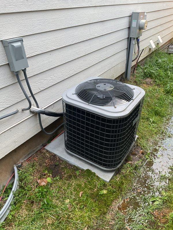 Completed annual air conditioning tune-up on outdoor condenser unit. Performed comprehensive system inspection, cleaned components, verified proper operation of fan motor and compressor, and confirmed adequate refrigerant levels. Unit is operating efficiently with no issues identified.