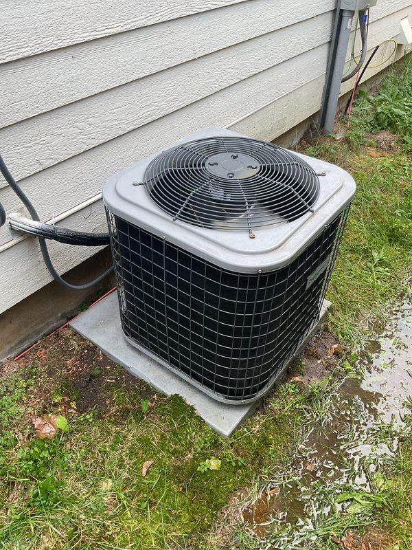 Completed annual air conditioning tune-up on outdoor condenser unit. Performed comprehensive system inspection, cleaned components, verified proper operation of fan motor and compressor, and confirmed adequate refrigerant levels. Unit is operating efficiently with no issues identified.