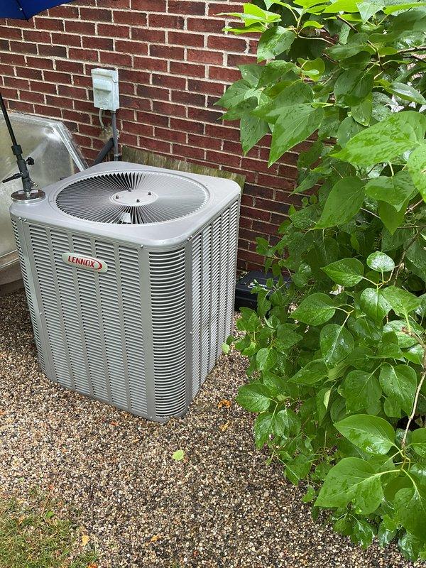 Completed preventive maintenance tune-up on older Lennox air conditioning condenser unit. Performed comprehensive system inspection, verified proper operation of all components, and collected payment for annual maintenance renewal agreement.