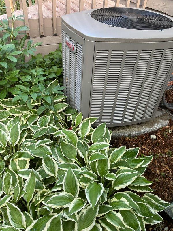 Completed comprehensive annual air conditioning tune-up on 2023 residential condensing unit. Performed full system inspection, verified proper operation of all components, and collected payment for service agreement renewal. Unit found in excellent condition with proper airflow, clean coil surfaces, and well-maintained surrounding area.