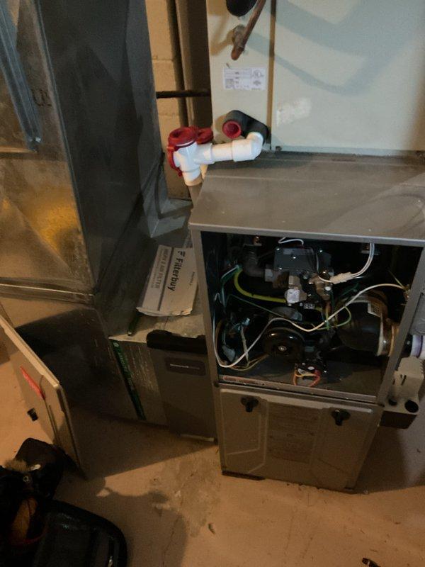 Completed annual tune-up on 26-year-old Bryant HVAC system experiencing reduced cooling capacity. Performed comprehensive maintenance on both air conditioning and furnace units, including inspection of internal components, electrical connections, blower motor assembly, and condensate drainage system. System evaluated for refrigerant levels to address reported cooling lag.