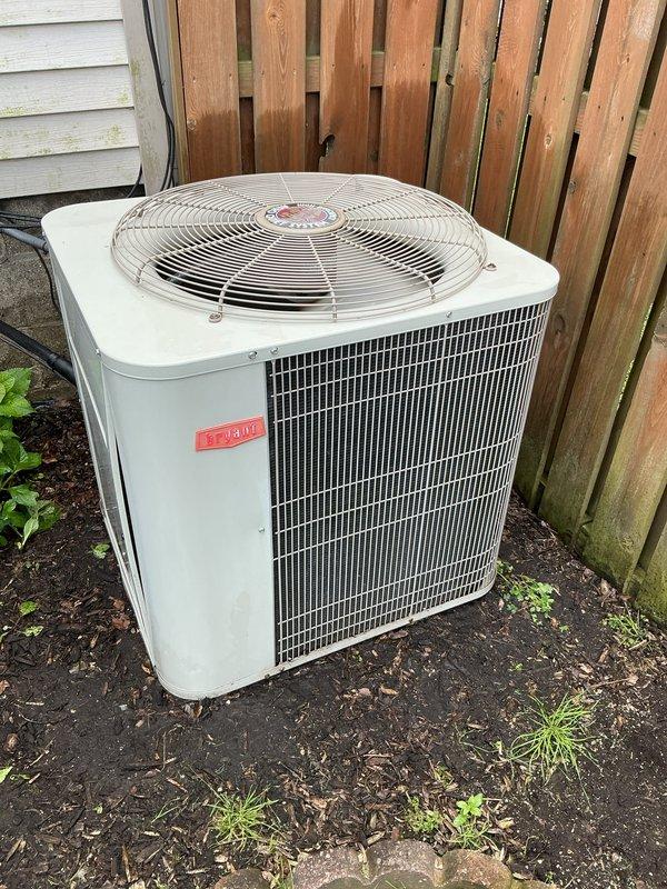 Completed annual air conditioning tune-up on Bryant outdoor condensing unit. Performed comprehensive system inspection, verified proper operation of all components, and collected payment for service renewal. Provided quote for replacement air conditioning system as requested by customer.
