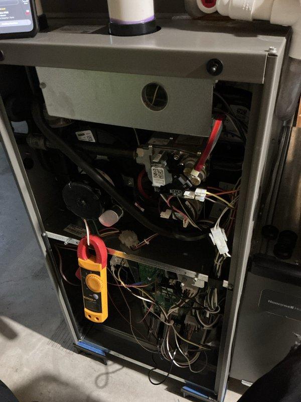Completed multi-system tune-up on residential HVAC unit, performing comprehensive maintenance on both cooling and heating systems. Conducted thorough inspection of furnace and air conditioning components, tested electrical connections and control board functionality, verified blower motor operation, and replaced thermostat battery as requested. All systems tested and confirmed operational with no deficiencies noted.