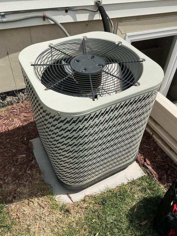 Performed comprehensive air conditioning tune-up on residential outdoor condenser unit. Completed standard preventive maintenance procedures including system inspection, performance testing, and verification of proper operation. Customer elected to renew air conditioning maintenance agreement at this time.