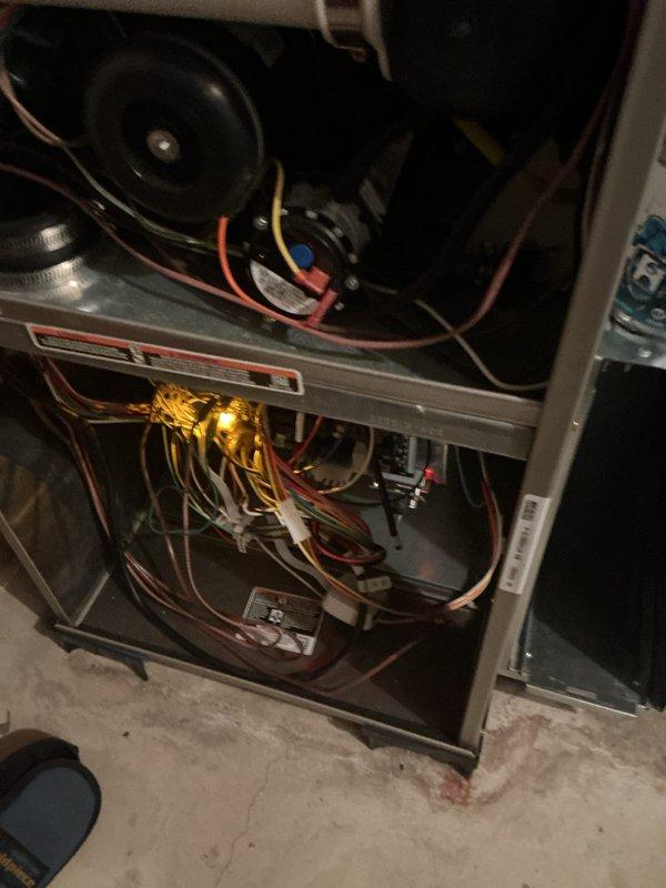 Completed routine maintenance tune-up on both 1-year-old furnace and air conditioning systems per customer request. Performed comprehensive inspection of all components including blower motor, electrical connections, wiring harnesses, and control boards on both units. All systems found operating within normal parameters with no deficiencies noted; both pieces of equipment confirmed in proper working condition.