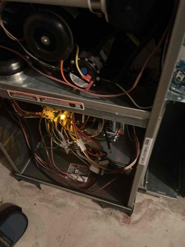 Completed routine maintenance tune-up on both 1-year-old furnace and air conditioning systems per customer request. Performed comprehensive inspection of all components including blower motor, electrical connections, wiring harnesses, and control boards on both units. All systems found operating within normal parameters with no deficiencies noted; both pieces of equipment confirmed in proper working condition.