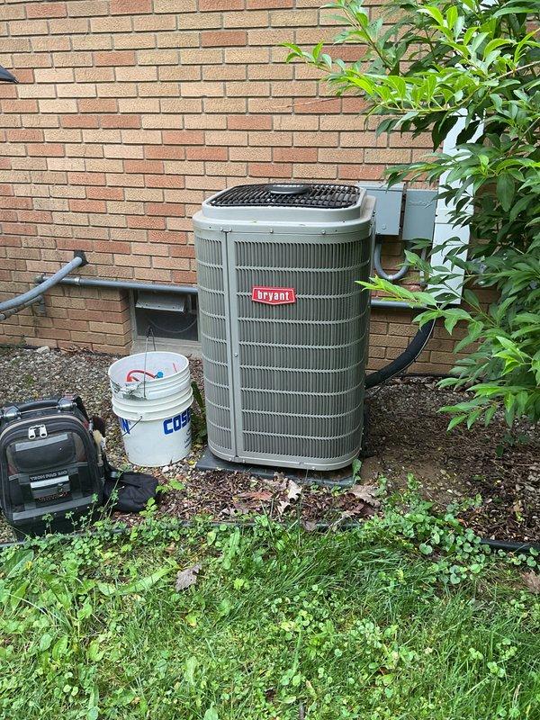 Performed comprehensive preventive maintenance on 2020 Bryant air conditioning system. Completed full system tune-up including inspection of condenser unit, verification of refrigerant levels, cleaning of coils, testing of electrical components, and assessment of overall system performance. Unit operating within manufacturer specifications with no issues identified during scheduled maintenance visit.