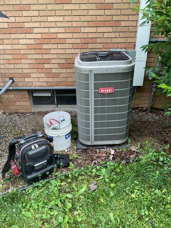 Performed comprehensive preventive maintenance on 2020 Bryant air conditioning system. Completed full system tune-up including inspection of condenser unit, verification of refrigerant levels, cleaning of coils, testing of electrical components, and assessment of overall system performance. Unit operating within manufacturer specifications with no issues identified during scheduled maintenance visit.