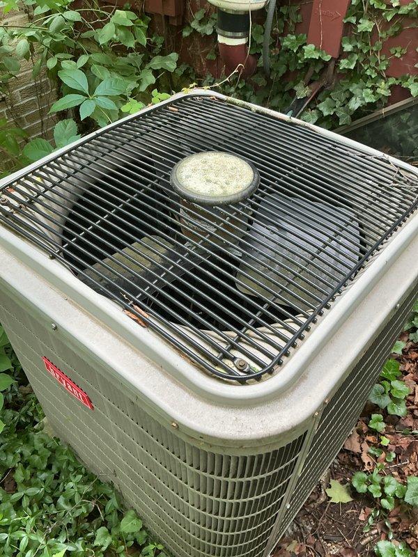 Completed scheduled air conditioning tune-up on Bryant outdoor condenser unit. Performed comprehensive system inspection, verified proper fan operation, checked refrigerant levels, cleaned condenser coils, and confirmed unit is operating within manufacturer specifications. All components found in good working condition with no immediate service needs identified.
