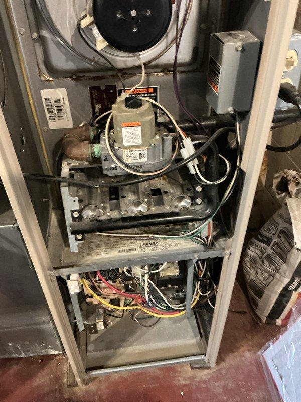 Completed comprehensive tune-up service on four HVAC systems at duplex property, including two furnaces and two air conditioning units. Performed standard maintenance procedures on all units including inspection of blower motors, gas valve assemblies, burner components, heat exchangers, electrical connections, and control modules. All systems inspected, cleaned, and verified operational with no issues identified requiring immediate repair.