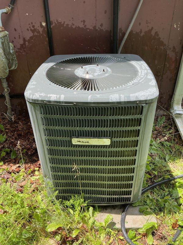 Completed scheduled air conditioning tune-up and preventive maintenance on outdoor condenser unit. Performed comprehensive system inspection, cleaned condenser coils, verified proper fan operation, checked refrigerant levels, and tested electrical connections to ensure optimal cooling performance for the upcoming season.