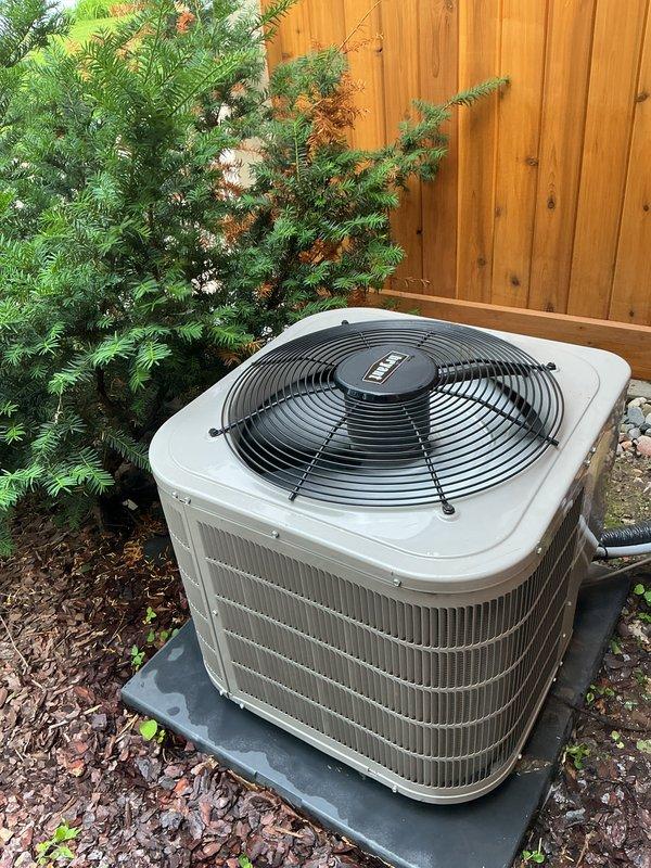 Completed routine maintenance on 5-year-old residential air conditioning system. Performed standard inspection of outdoor condenser unit, verified proper operation of fan assembly and airflow through louvered panels, and confirmed unit is functioning correctly in cooling mode. Advised customer regarding supply vent operation for downstairs areas, recommending keeping vents open during summer months to maintain proper system airflow and prevent pressure imbalances that could reduce efficiency and cooling performance.