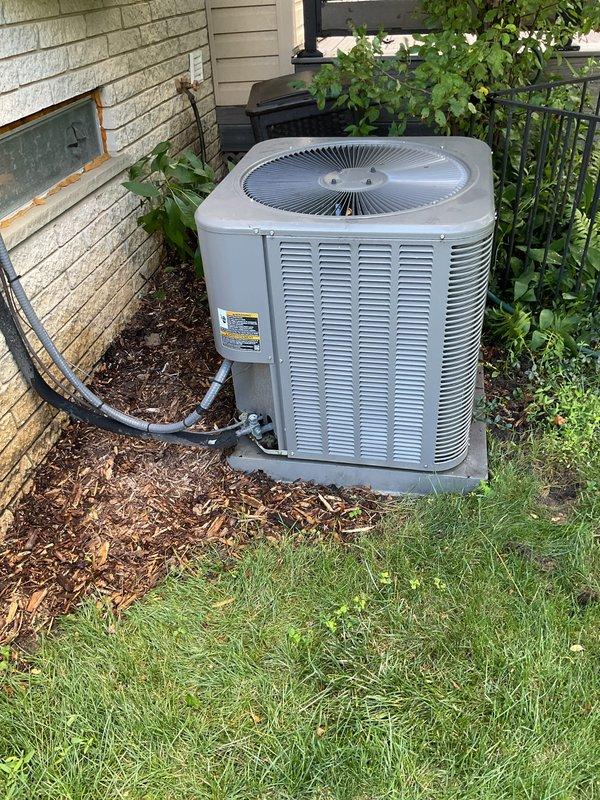 Completed scheduled cooling maintenance on residential air conditioning system. Performed comprehensive inspection of outdoor condenser unit, verified proper operation of compressor and fan motor, and confirmed refrigerant lines are properly insulated and secured. Unit operating within normal parameters with no issues identified.