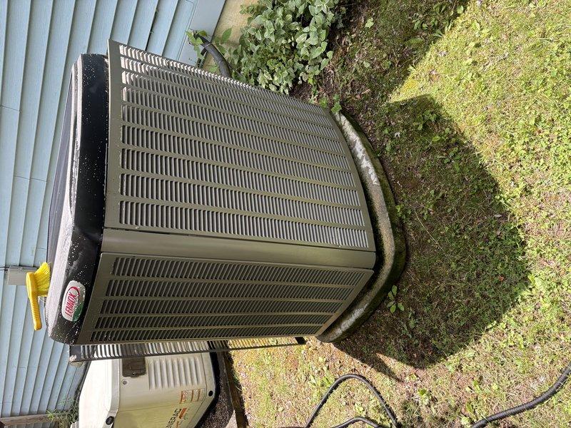 Completed annual AC tune-up on 2022 outdoor condenser unit. Performed comprehensive system inspection, verified refrigerant lines and electrical connections, cleaned condenser coils, and confirmed unit operation within manufacturer specifications.