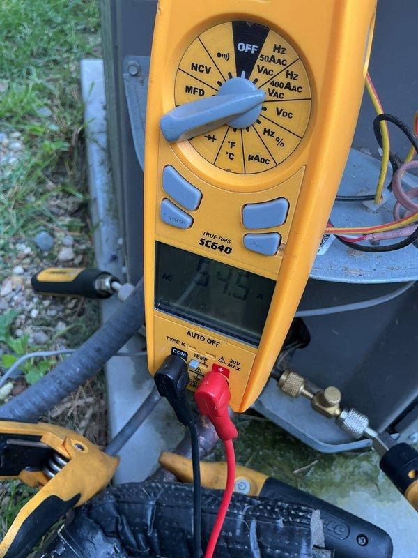 Completed comprehensive preventive maintenance tune-up on residential multi-system including air conditioning condenser unit and water heater. Performed electrical diagnostics using digital multimeter to verify proper voltage, amperage, and capacitance readings on AC unit components. Inspected outdoor condenser unit, checked refrigerant pressures, cleaned coils, verified fan motor operation, and confirmed all electrical connections were secure. Documented equipment condition with photos showing proper operation of all systems. All equipment operating within manufacturer specifications upon completion.