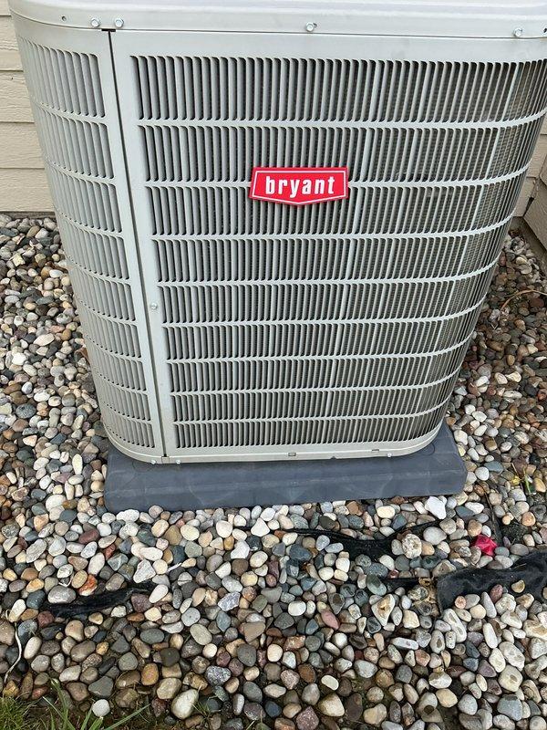 Completed comprehensive tune-up maintenance on a 10+ year old Bryant air conditioning system. Performed thorough inspection of outdoor condenser unit, cleaned coils and components, verified refrigerant levels, tested electrical connections, and confirmed proper system operation. Unit is functioning within normal parameters and ready for the cooling season.