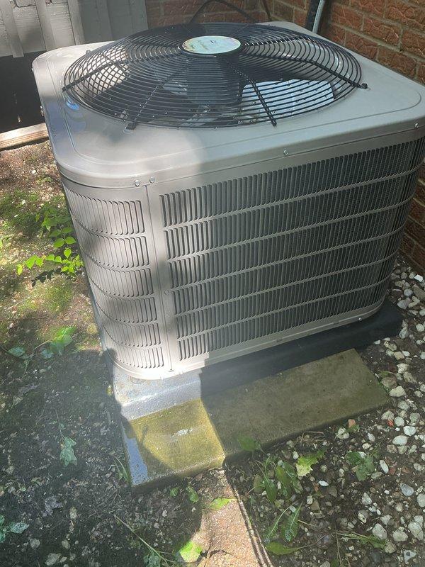 Performed comprehensive AC tune-up on 2020 residential condenser unit as part of prepaid maintenance agreement. Completed full system inspection, noting dirt accumulation on heat exchanger coils and typical outdoor weathering on equipment exterior. Unit operational and functioning within normal parameters upon service completion.