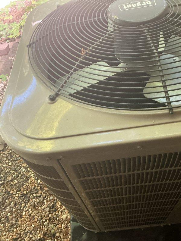 Completed preventive maintenance tune-ups on two Bryant air conditioning systems. Performed comprehensive inspections of both outdoor condenser units, verified proper operation of all components including fan assemblies and refrigerant levels, and confirmed units are functioning within manufacturer specifications.