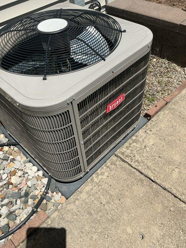 Completed comprehensive preventive maintenance tune-up on multi-system HVAC equipment including air conditioning condenser unit, gas furnace, and water heater. Performed thorough inspection of Bryant outdoor condenser unit, verifying proper operation of compressor, fan motor, and electrical components. Inspected furnace blower assembly, motor, capacitor, and all electrical connections, ensuring proper wire terminations and secure mounting of all components. All systems tested and operating within manufacturer specifications at time of service completion.