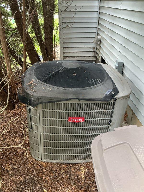 Responded to service call for Bryant air conditioning system. Replaced failed capacitor on outdoor condensing unit. Unit tested and confirmed operational upon completion of repair.